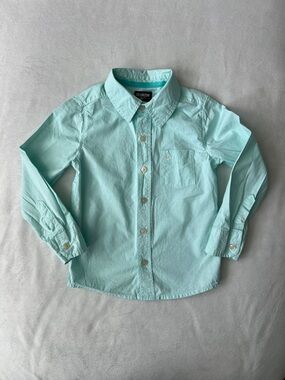OshKosh B'gosh Boys Light Aqua Button-Down Shirt